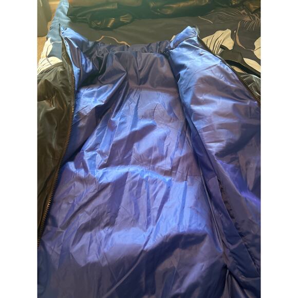 VGUC Leeman Men's Reversible Winter Puffy Coat Black/Blue Drawstring Size 3XL - Picture 3 of 6